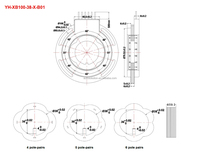 Encodeur à résolution absolue série 38mm 100mm 220V 12V 10 Arcsec 12 bits 4096 HD à inductance variable pour moteur BLDC, ventilateur, pompe à engrenages
