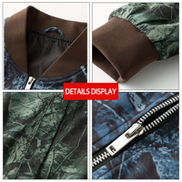 Blouson Bomber Homme Col Montant Côtelé Entièrement Zippé Léger Imprimé Manteau Décontracté Taille Européenne Offre Spéciale