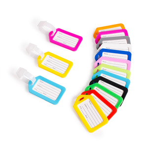 Manufacture Customized <b>Waterproof</b> Rectangle <b>Silicone</b> Luggage Tag PVC Baggage Tag - Product Image 5