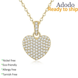 Nouveauté 2026 : Collier Exquis en Cuivre Pur Plaqué Or 14 carats avec Zircon, Forme Petit Cœur, pour Femme, Idéal au Quotidien - Product Image 1