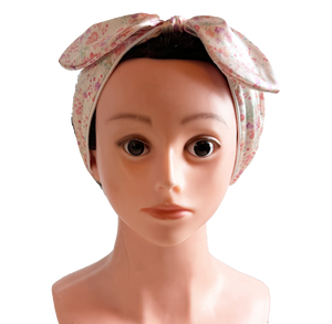 สายคาดศีรษะผ้าซาตินพิมพ์ลายดอกไม้ยืดหยุ่นปรับ SL2426ได้เหมาะสำหรับการรักษาผมในระหว่างการดูแลผิวมาสก์กำจัดเครื่องสำอาง - Product Image 2