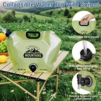 Conteneur d'eau pliable portable sans BPA pour le camping en plein air (avec robinet) Convient pour la randonnée