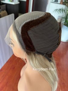 Perruque Lace Front Premium 100% Cheveux Humains pour <span class=keywords><strong>la</strong></span> Modestie Juive, Dentelle Suisse Invisible, Ligne de Cheveux Naturelle, Ondulations Blond Cendré Soyeuses - Product Image 6