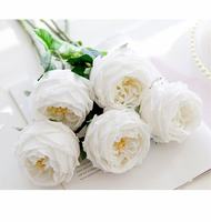 Einzelner Zweig Feuchtigkeitsspendende Handgefühl-Nachbildung MG040 Austin Rose Seiden-Kunstblume Handgefertigt Langlebig Umweltfreundlich Hochwertig Realistisch