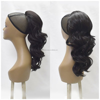 Nouveautés en gros : Perruques queue de cheval en fibre avec cordon de serrage, accessoires pour femmes, extensions de cheveux synthétiques à cordon, queues de cheval synthétiques