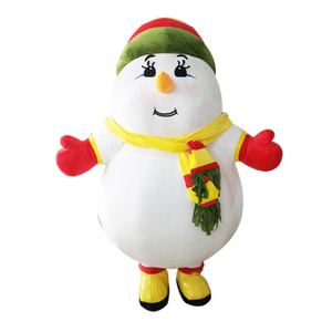 Costume de mascotte du Père Noël à <span class=keywords><strong>barbe</strong></span> moelleuse pour spectacle de Noël, défilé de centre commercial et fête d'enfants - Product Image 3