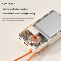 Mini batterie externe étanche Type-C au lithium polymère 10000mAh avec câble rétractable et écran numérique, kit de charge sans batterie