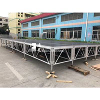 Nueve confianza aluminio escenario para conciertos al aire libre, escenario portátil