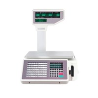 Balance calculatrice de prix avec impression d'étiquettes codes-barres multilingues 15kg 30kg pour l'épicerie mondiale, les boucheries et les supermarchés