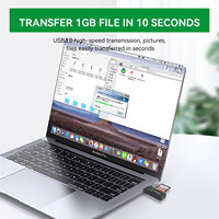 Lector de Tarjetas VegGieg USB 3.0 y USB 2.0 2 en 1 de Alta Velocidad, Lector de Tarjetas de Memoria Micro SD de Doble Ranura para PC, Laptop y Teléfono