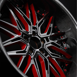 Jantes forgées en fibre de carbone de qualité supérieure, deux pièces, 17-26 pouces, 5x112 5x120 5x130 pour <span class=keywords><strong>Audi</strong></span> <span class=keywords><strong>R8</strong></span> <span class=keywords><strong>Lamborghini</strong></span> <span class=keywords><strong>Huracan</strong></span> Ferrari 488 - Product Image 3