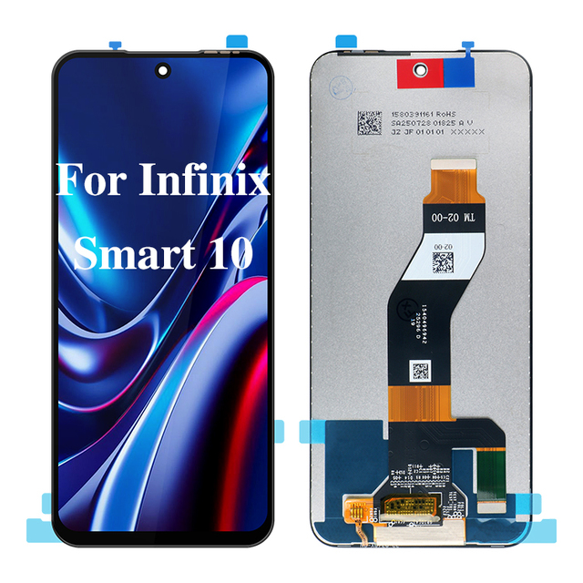 Pantalla Screen Display for Infinix Smart10 X6725 X6726 KM5 X6728 HOT60i X665 X650 X655 Spark40 X680 Mobile Phone Replacement