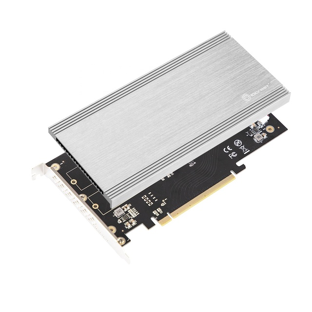 IOCREST Hyper M.2 X16 PCIe 4.0 X2 Hardware RAID Expansion Card Supports 2 NVMe M.2 2230/2242/2260/2280 NVMe RAID Controller