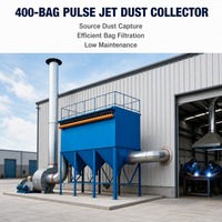 Collecteur de poussière robuste à filtre à sacs à air pulsé, 400 sacs, sacs filtrants haute température, dépoussiéreur à sacs pour usine sidérurgique
