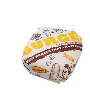 Wholesale Customized Printed Size Food Safe Grade Burger Greaseproof Wrapping Coated Paper With Your Own Logo