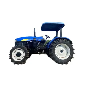 80% New model Holland SNH804 80hp 4WD tracteur agricole used tractors with accessories parts disc plow harrow maize seeder baler