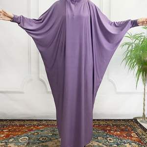 Vente en gros de robes de prière une pièce de haute qualité pour femmes musulmanes abaya jibab islamique kaftan hidjab aérien robe abaya musulmane - Product Image 6