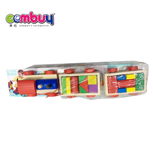 Train de blocs de bois à empiler pour enfants montessori - Product Image 6