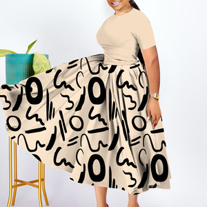 N8071 <span class=keywords><strong>abbigliamento</strong></span> donna <span class=keywords><strong>taglie</strong></span> <span class=keywords><strong>forti</strong></span> elegante abito nero africano plissettato - Product Image 4