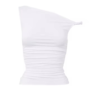 Haut blanc luxueux froncé <span class=keywords><strong>Bree</strong></span> - Product Image 1