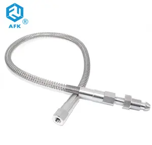 Tuyau d'air flexible en acier inoxydable haute pression antidéflagrant tressé en métal pour le tuyau de transfert de cylindre CGA540 à CGA870
