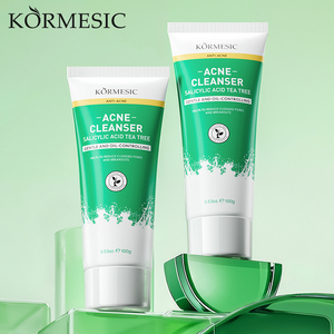 KORMESIC Marque Privée OEM 100g Nettoyant Visage Anti-Acné à l'Acide Salicylique et à l'Huile d'Arbre à Thé, Éclaircissant, Équilibrant le Sébum, Mousse Riche - Product Image 1