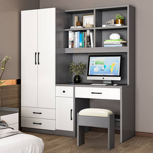 Armario Integrado para Habitación Infantil, Escritorio para Computadora, Librería Combinada para Apartamentos Pequeños, Armario para Dormitorio, Guardarropa - Product Image 2