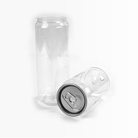 Pot en plastique PET de 330 ml avec couvercle à pompe et logo personnalisable pour les aliments en conserve et les boissons