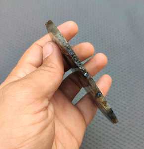 2 pièces de pierres précieuses en Labradorite naturelle, polies, rugueuses, vente en gros, provenant directement de revendeurs indiens, pierre de feu bleue - Product Image 4