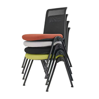 Chaises de formation empilables, cadre en acier épaissi, dossier en maille, siège en mousse haute densité, résistant à l'usure et aux rayures, pour l'école