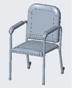 <span class=keywords><strong>Chaise</strong></span> amincissante avec accoudoir équipement de sécurité pour meubles hospitaliers - Product Image 2