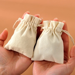 Sac à cordon en coton personnalisé, sac cadeau en coton biologique, emballage pour bijoux, sac de rangement écologique, sac cadeau - Product Image 4