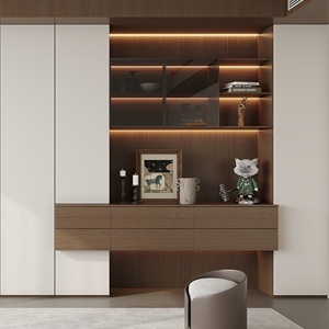 Armoire de rangement de chambre à coucher principale en bois massif personnalisée de haute qualité armoire de villa de plain-pied pour meubles de maison - Product Image 5