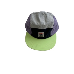 Casquette de baseball coréenne personnalisée, colorée, en cinq pièces, broderie patchwork, acrylique, à visière plate, séchage rapide - Product Image 3