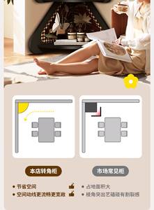 Modern <b>Corner</b> Living Room Storage Shelving <b>Unit</b> with 3-Layer <b>Wood</b> Shelves Durable Eco-Friendly Cabinet Customizable Color - Product Image 4