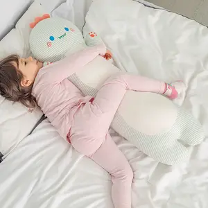 Mignon conception Super doux bébé dormir Animal jouets en peluche gros pingouin hippopotame confort poupées Long lit oreiller coussins pour lit enfants