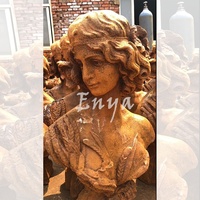 Statue de buste de femme grecque antique traditionnelle ENYA en fonte, décoration de jardin extérieur et intérieur, sculpture d'amour, H-73cm, naturelle