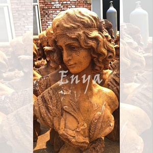 Estatua de Busto de Dama Griega Antigua Tradicional ENYA, Escultura de Hierro Fundido para Decoración de Jardín <span class=keywords><strong>y</strong></span> Hogar, Escultura de Amor, Altura 73 cm, Natural - Product Image 2