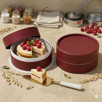 Boîtes cylindriques rigides en papier enduit aseptique personnalisées, emballages en carton de qualité alimentaire pour gâteaux, bonbons, thé, bougies, cadeaux de mariage et d'anniversaire