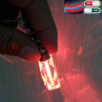 Porte-clés en cristal lumineux avec gravure laser 3D personnalisée du logo de la voiture