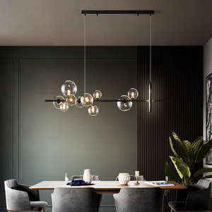 Nordic-Style Minimalist Luxury Modern Dining <b>Table</b> Pendant Light Creative Unique Designer Glass Bubble Chandelier for Restaurant - Product Image 4