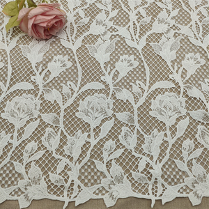 Tissu de dentelle de broderie de fil à plis floraux nouveau Style pour les robes de soirée nuptiales vêtements et sacs décorations - Product Image 2