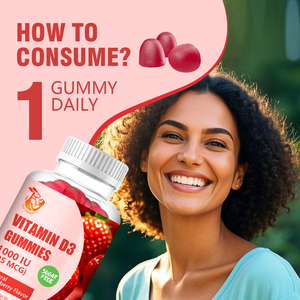Gummies de Vitamine D3 les plus vendues avec Vitamine D Sodium, Gummies Alimentaires Naturels à Base de Plantes, Soutient la Santé des Os, des Dents, des Muscles et du Système Immunitaire - Product Image 5