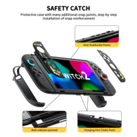 Coque de protection rigide noire en PC de la série BJBT ZA pour console Nintendo Switch 2 OLED – Boîtier de remplacement et coque arrière