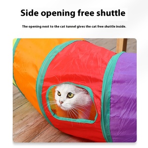 Vente en gros Coloré Pliable Chat Trou Nid Roulant <span class=keywords><strong>Dragon</strong></span> Tunnel Jouer Chat Jouet Pet Fournitures avec Balle Type - Product Image 3