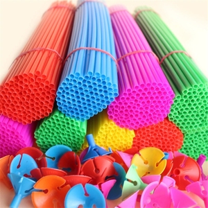100 Pieces/set of 32cm Plastic Balloon Stick Holder for Balloon birthday Decorative Support Rod ballons Accessories