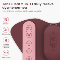 Appareil de massage corporel certifié médical à 3 niveaux de température réglables, 6 modes, soulagement des douleurs menstruelles, appareil chauffant TENS