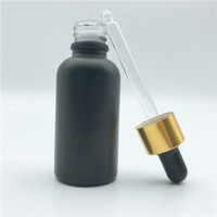 Flacon compte-gouttes mat personnalisé avec logo pour sérum et soins de la peau, avec pipette en verre, 30 ml (1 oz), pour sérum et collyre