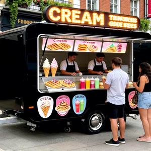Popolare Food Truck Quadrato Personalizzato per Gelati e Torte, Rimorchio Mobile per Fast Food - Product Image 1