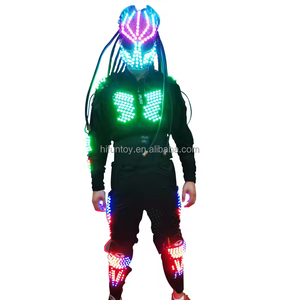 Costume Robot Luminoso a LED, Abbigliamento per Spettacoli di Danza, Vestito da Soldato LED per Feste di Natale e Spettacoli - Product Image 1